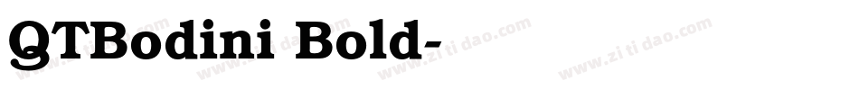 QTBodini Bold字体转换
